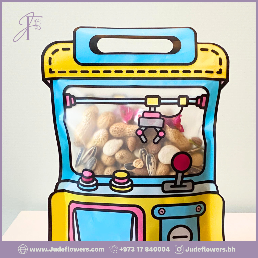 Negsa Ramadan Retro with Traditional Nuts - Giveaways - Blue – flowers, delivered in Bahrain