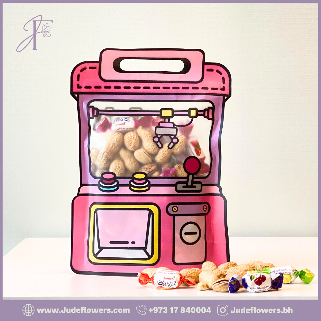 Negsa Ramadan Retro with Traditional Nuts - Giveaways - Pink – flowers, delivered in Bahrain