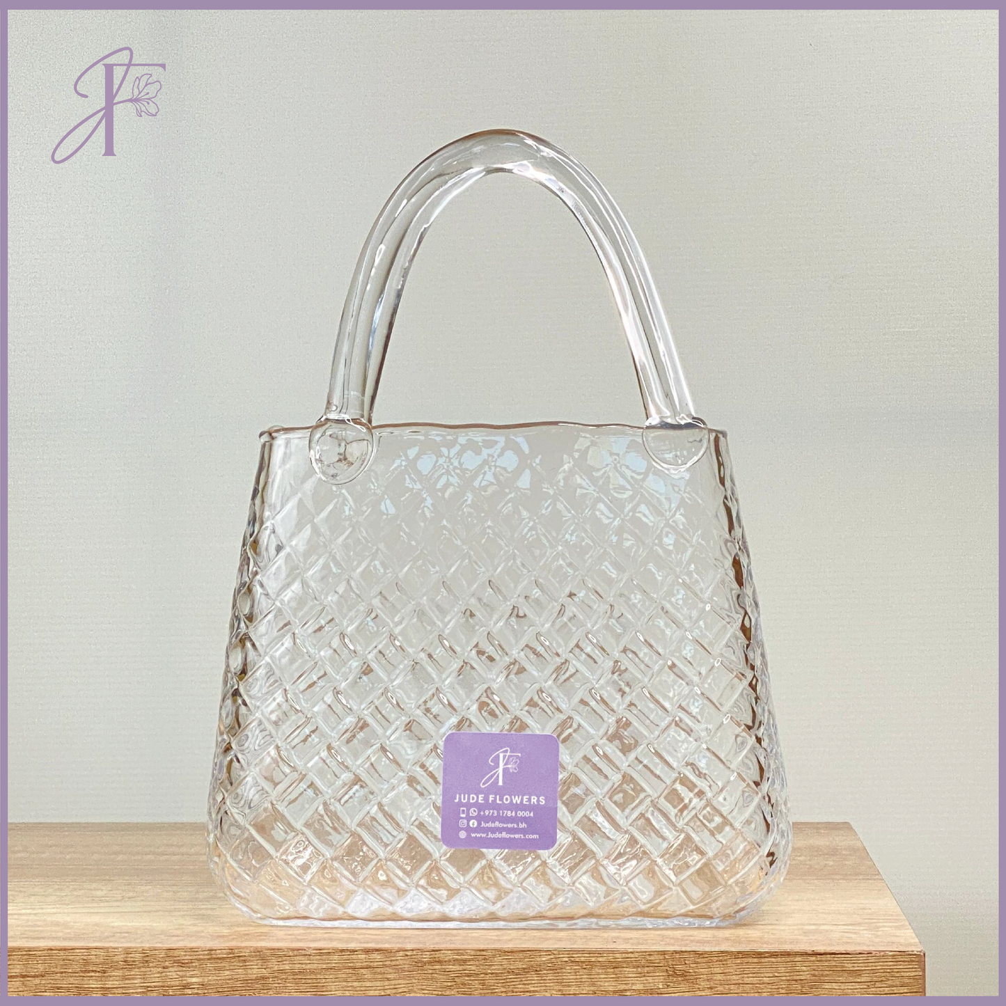 Crystal Garden Bag Vase – gift accessories, delivered in Bahrain