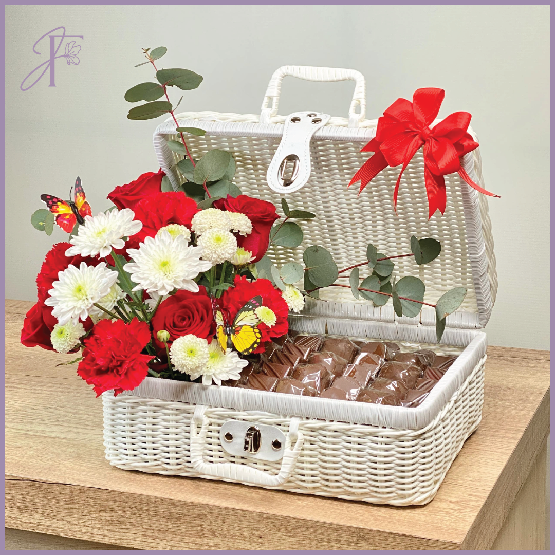 Dolcetta’s Basket of Treats by Jude Flowers – chocolate, delivered in Bahrain