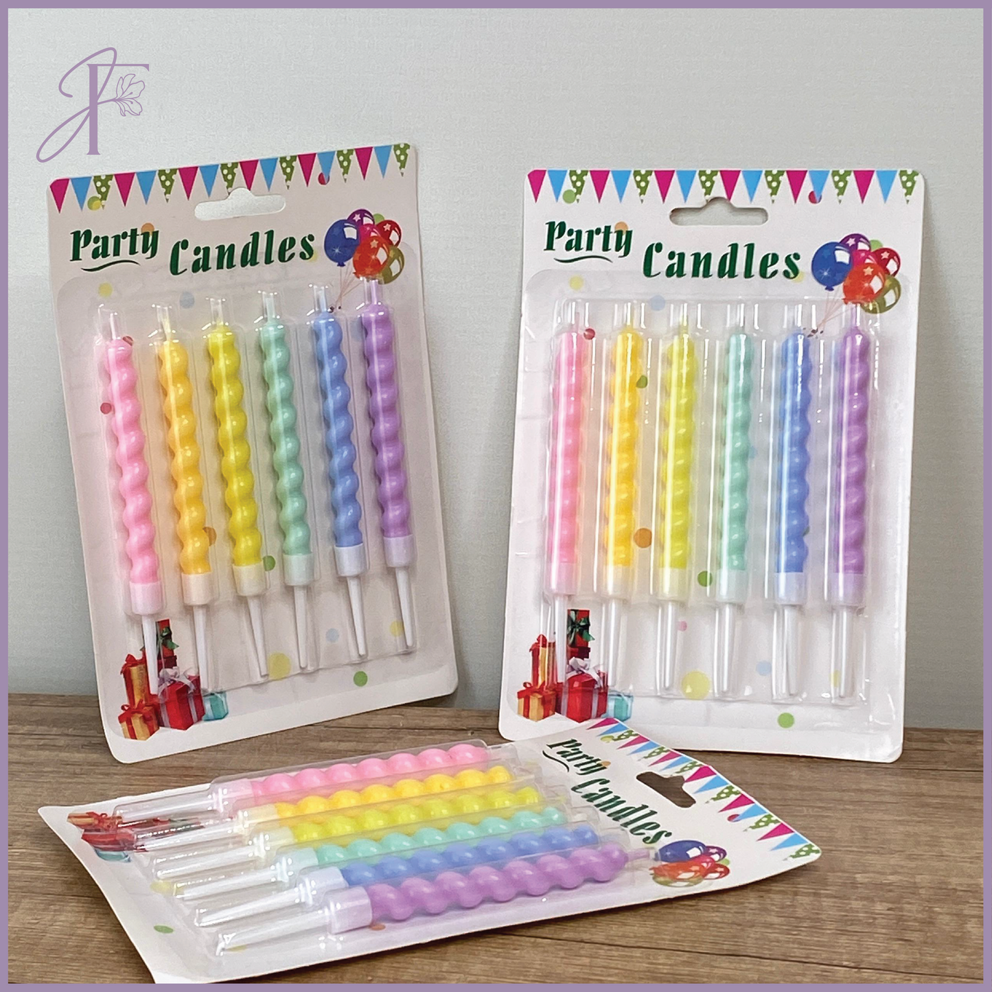 Spiral Party Candles – Set of 6 – gift accessories, delivered in Bahrain