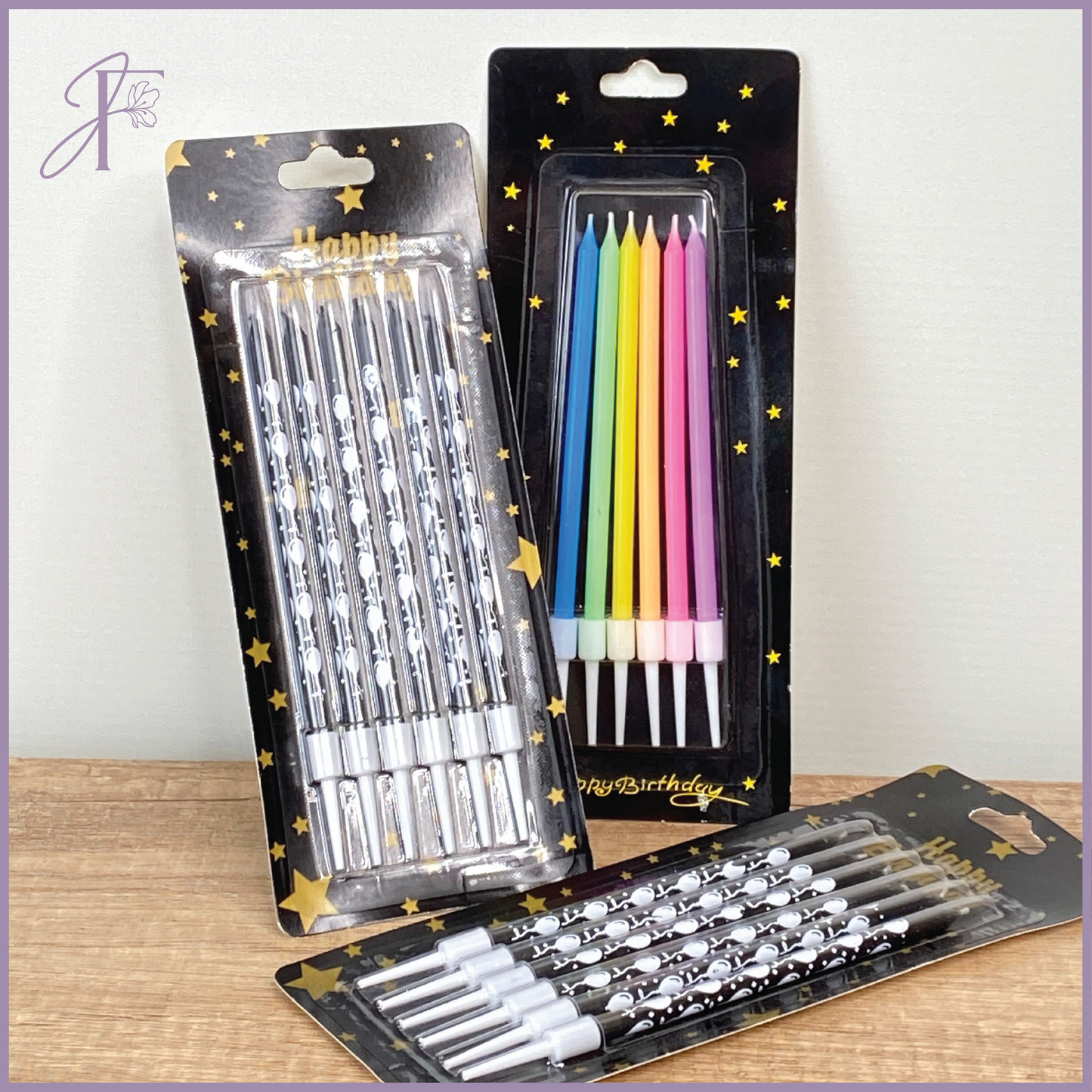 Elegant Birthday Candle Sets – Pack of 6 – gift accessories, delivered in Bahrain