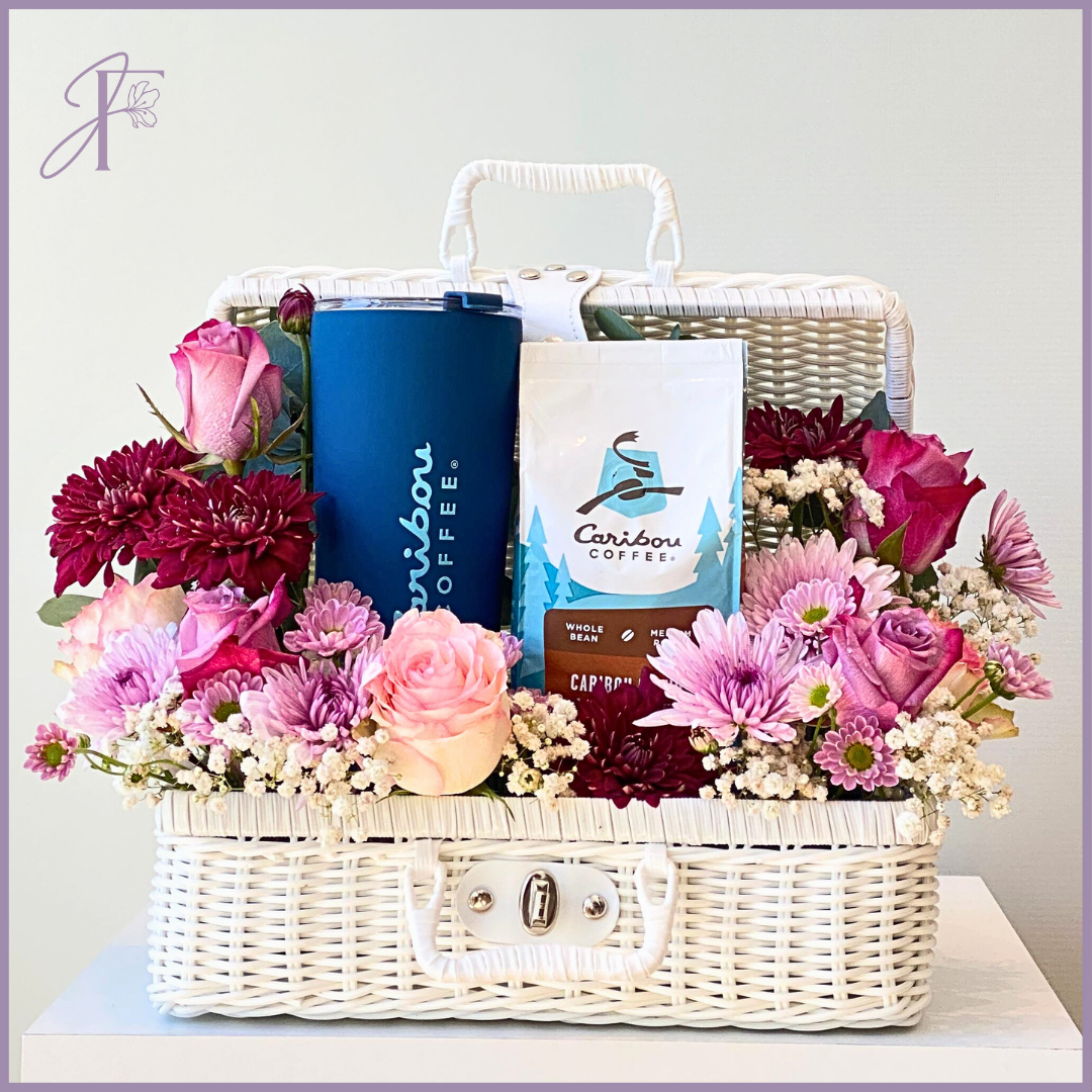 Caribou Grand Coffee Basket – flowers, delivered in Bahrain