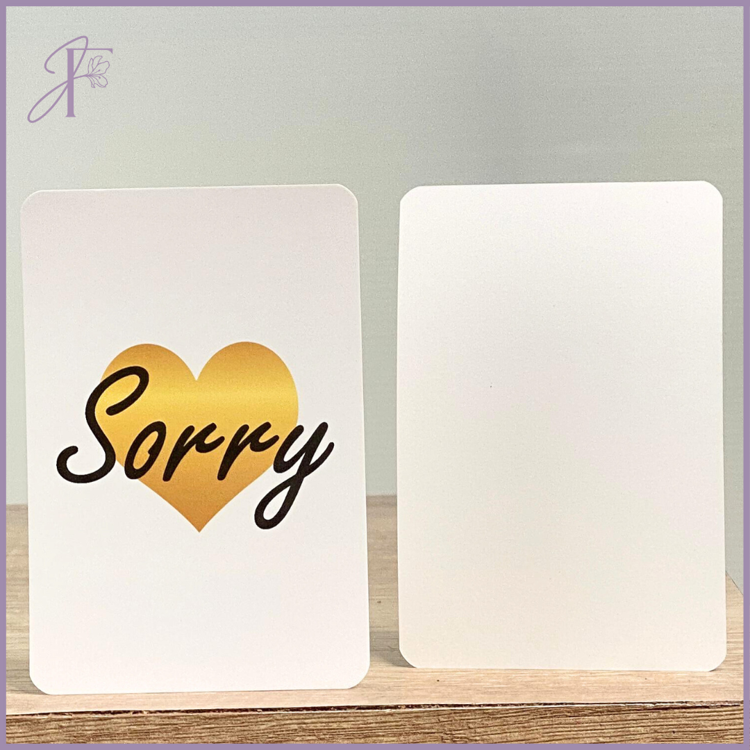Greeting Card: Golden Apology – Sorry Greeting Card – gift accessories, delivered in Bahrain