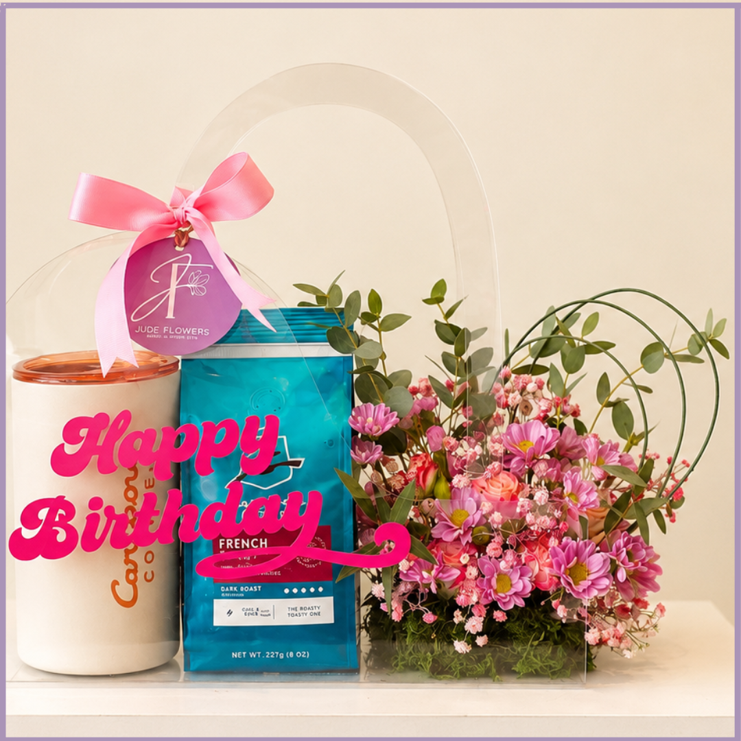 Birthday Brew Blossom Gift Set