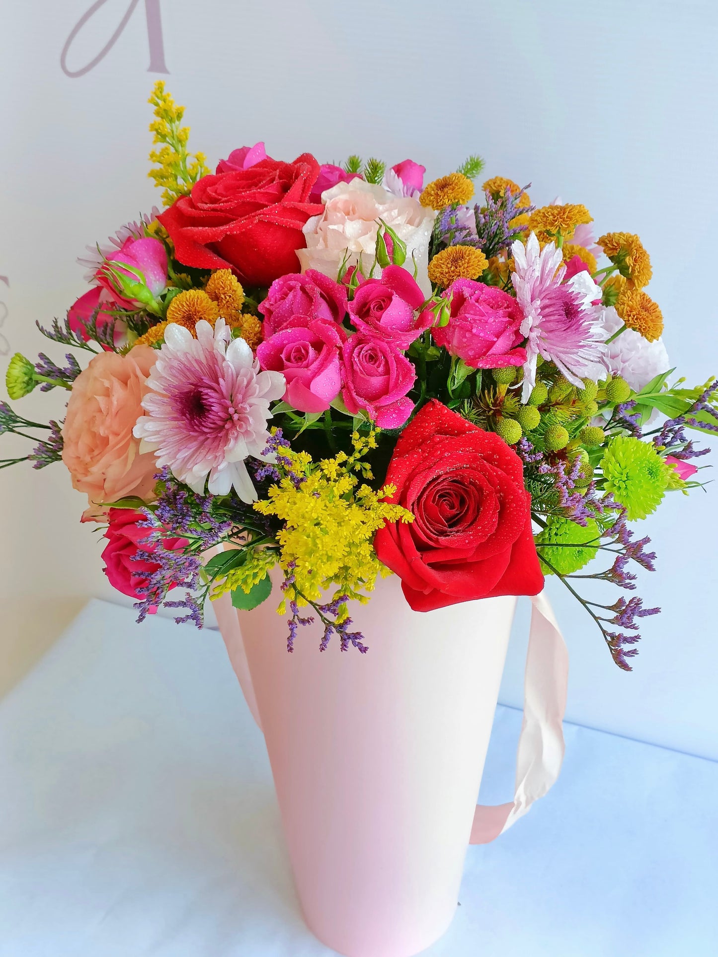 Blush Harmony Vase – flowers, delivered in Bahrain