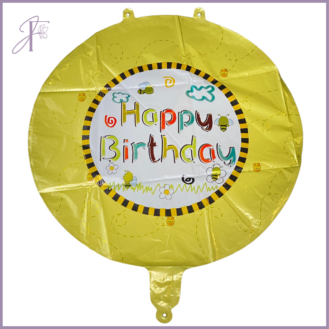 Happy Birthday Foil Balloon #008 – Bee-Themed – gift accessories, delivered in Bahrain