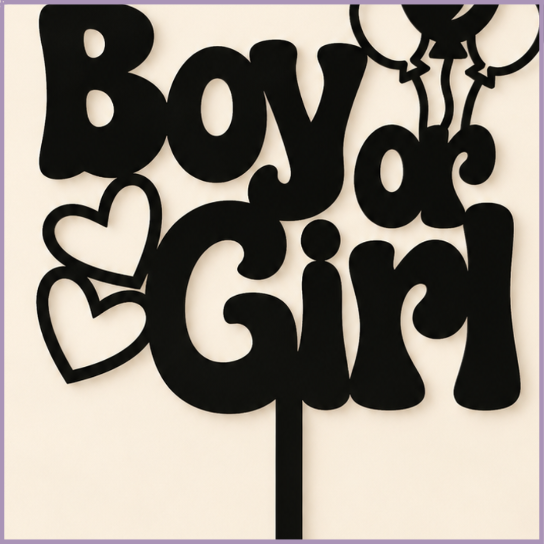 Boy or Girl Acrylic Topper