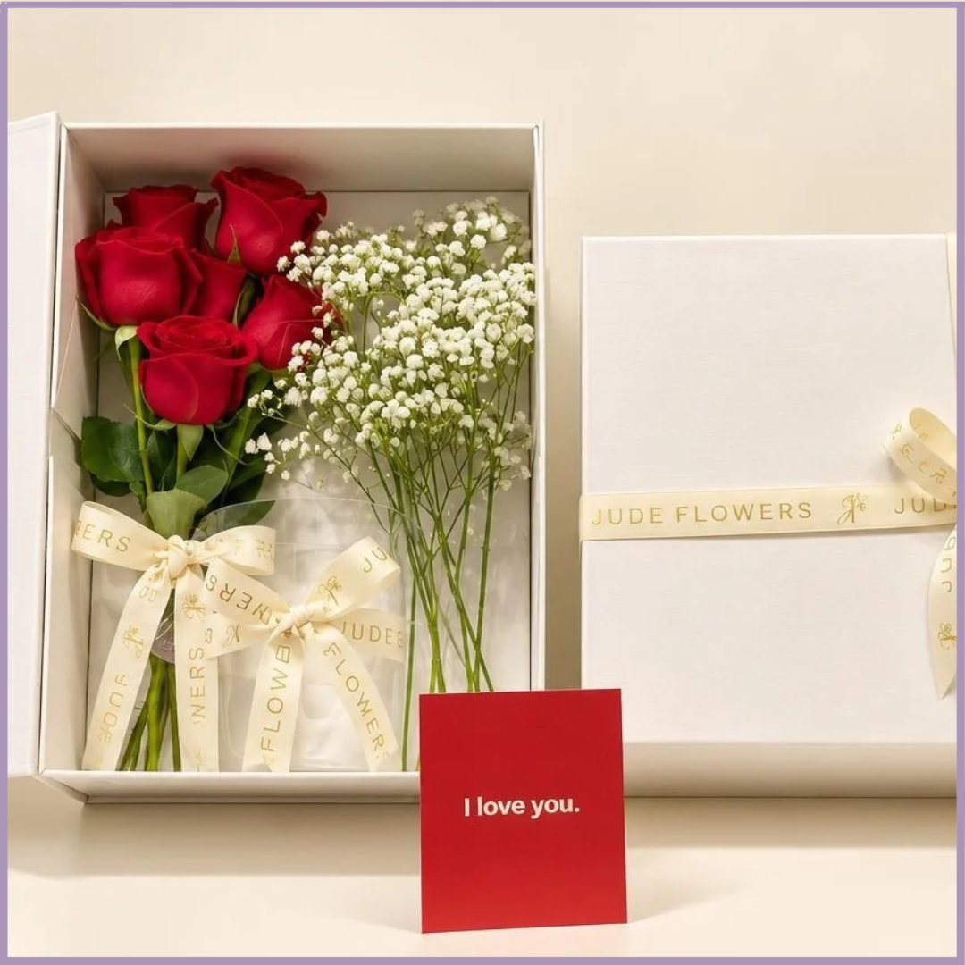 Crimson Love – Luxury Red Roses Gift Box