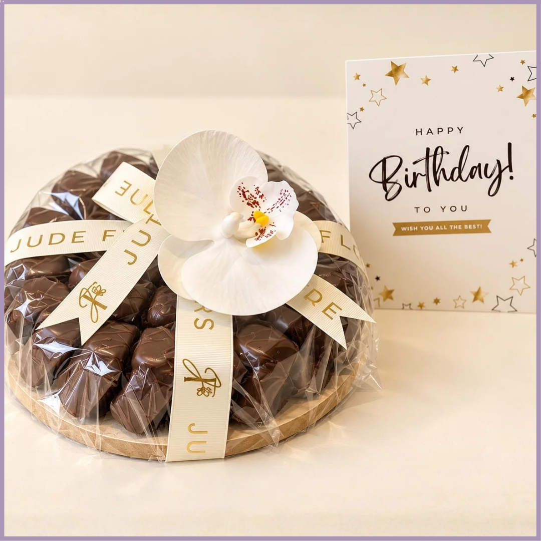 Sweet Birthday Wishes – Chocolate & Orchid Gift