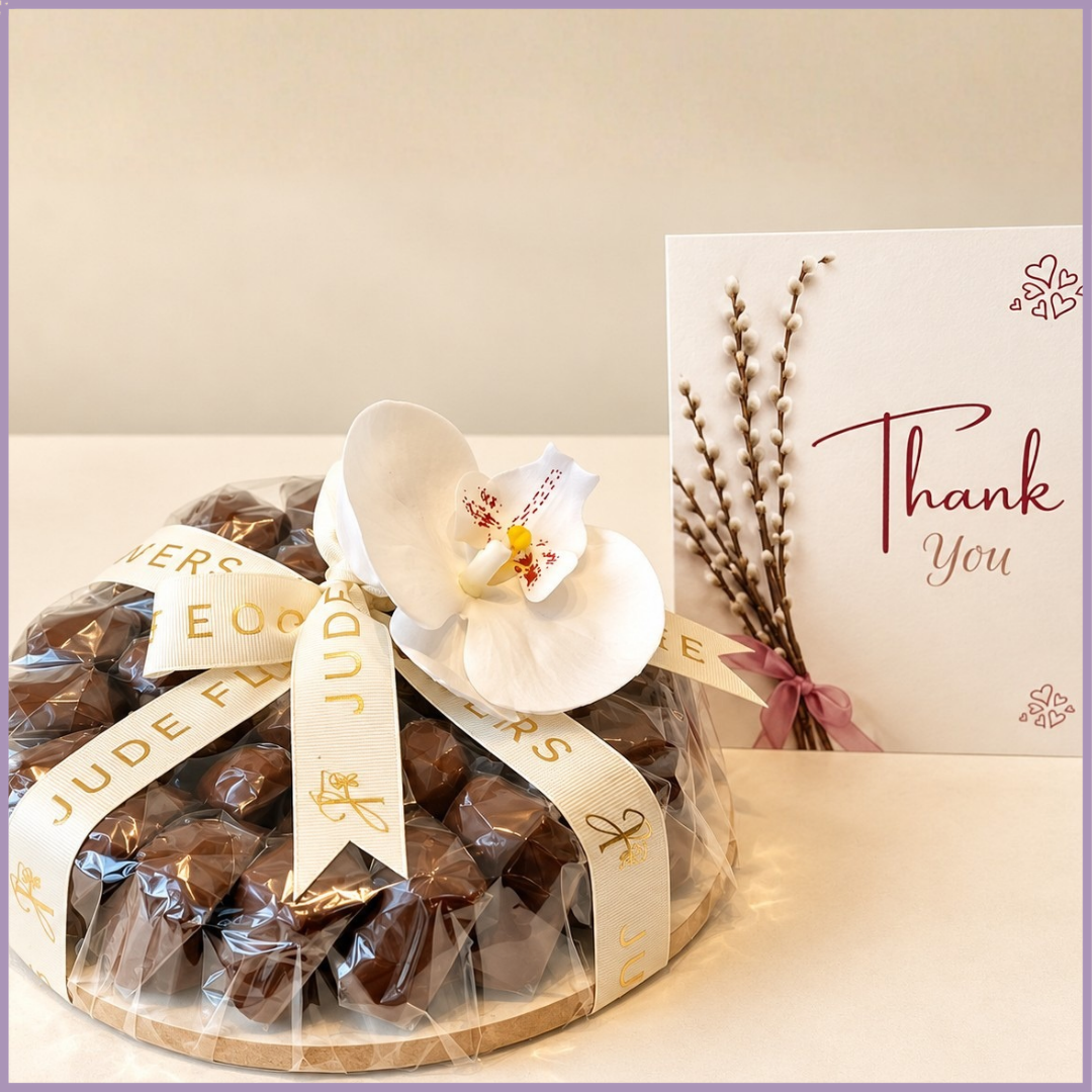 Elegant Thank You – Chocolate & Orchid Gift