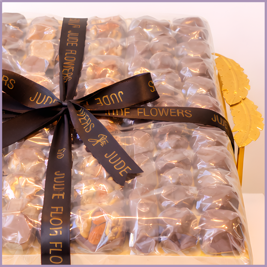 Luxury Gold Leaf Eid Mubarak Dolcetta Belgium Tray