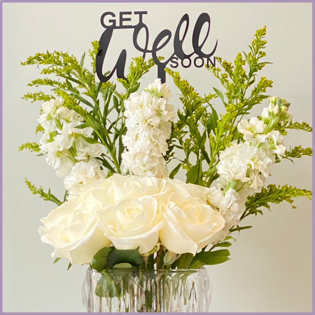 Gentle Wishes Get Well Soon White Blooms