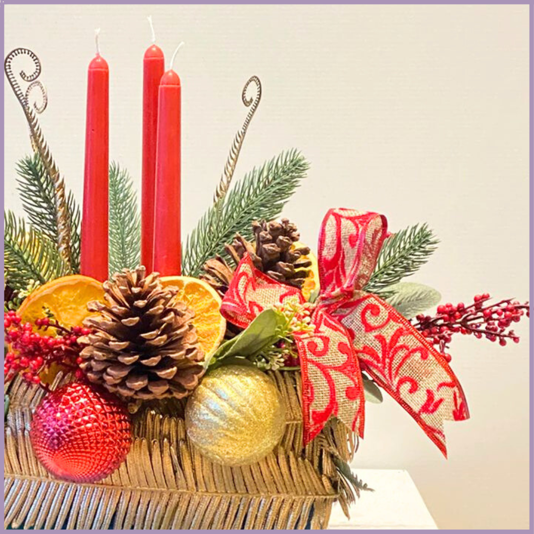 Glow of the Season - Christmas Candle Gift Basket
