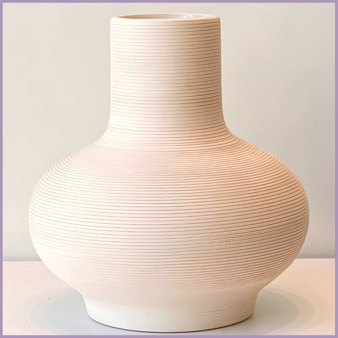 Ivory Horizon Pottery Vase