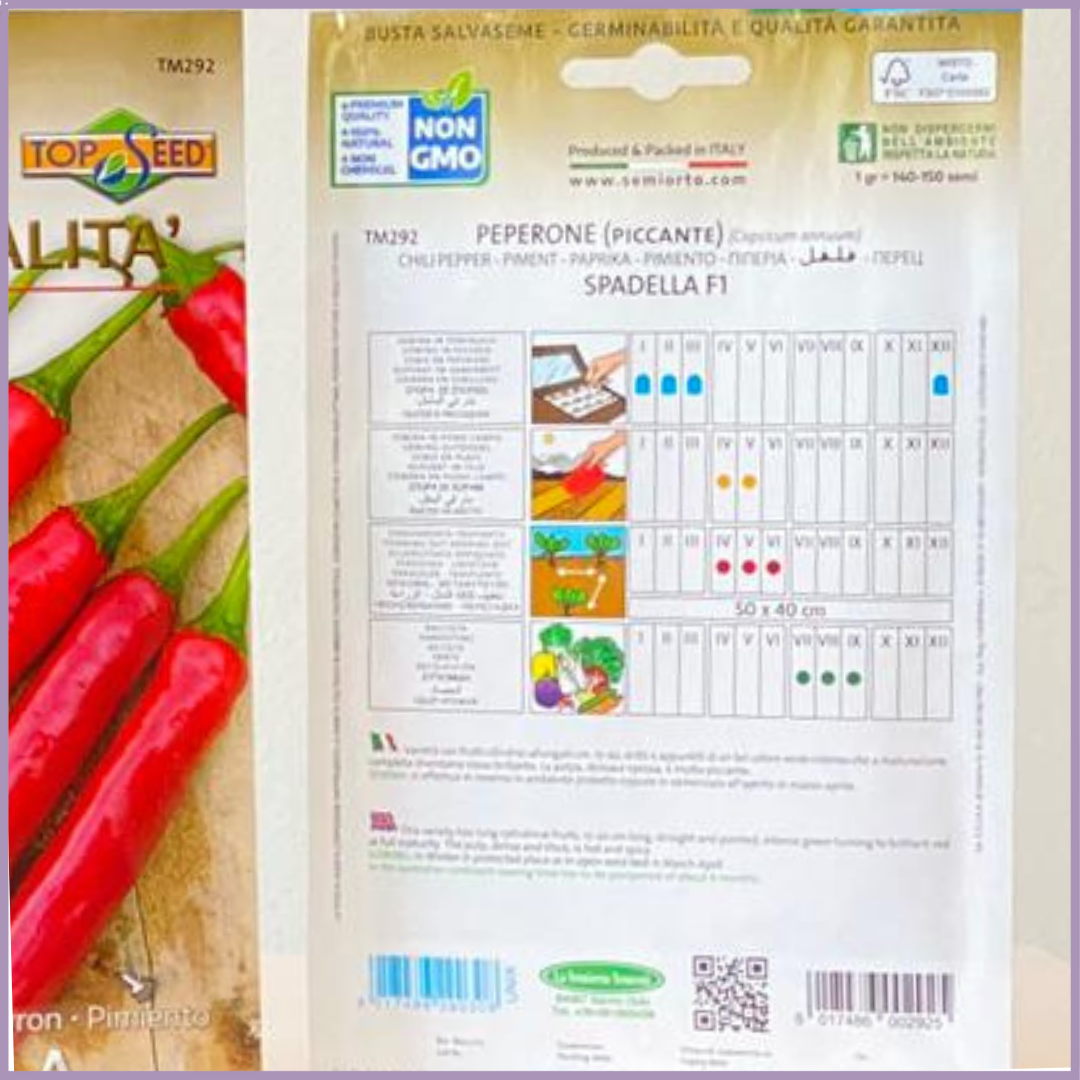 Spadella Sweet Pepper TOP SEED Non GMO (1 Pack)