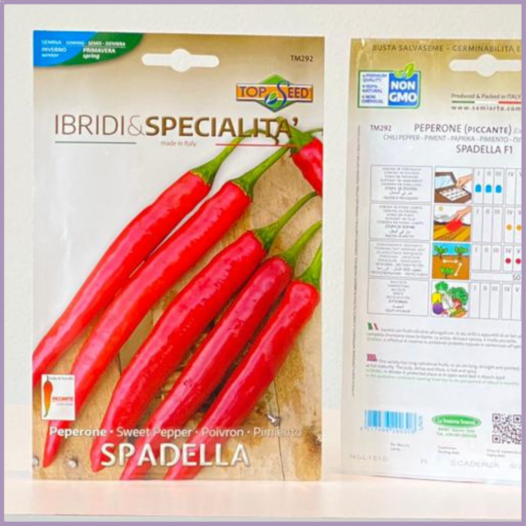Spadella Sweet Pepper TOP SEED Non GMO (1 Pack)