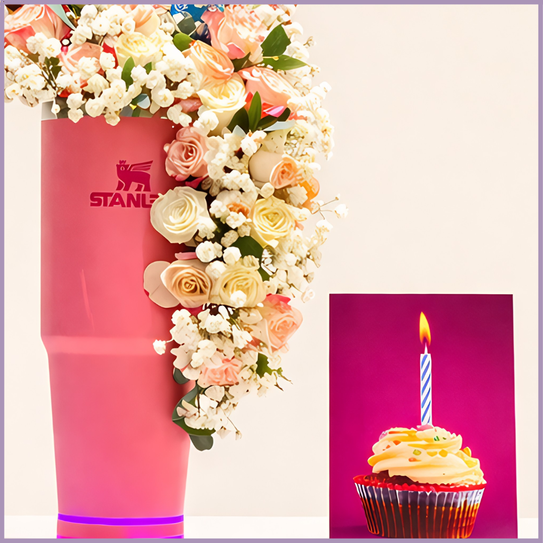 Stanley Pink Birthday Floral Chocolate Explosion Gift