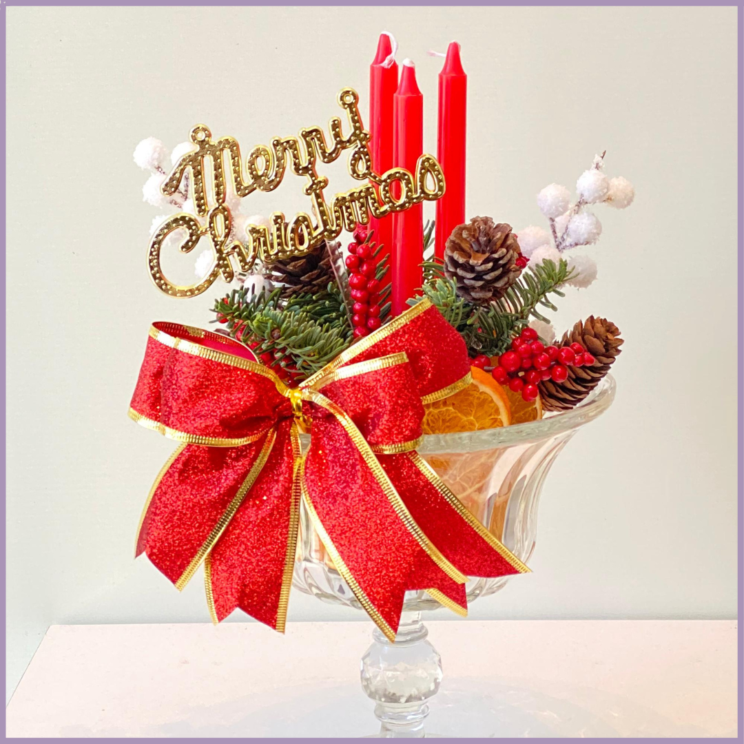Twinkle & Spice Christmas Candle Centerpiece