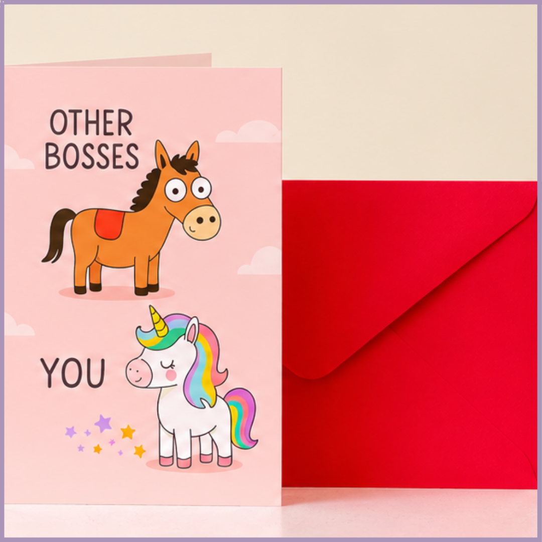 Unicorn Boss Appreciation Card