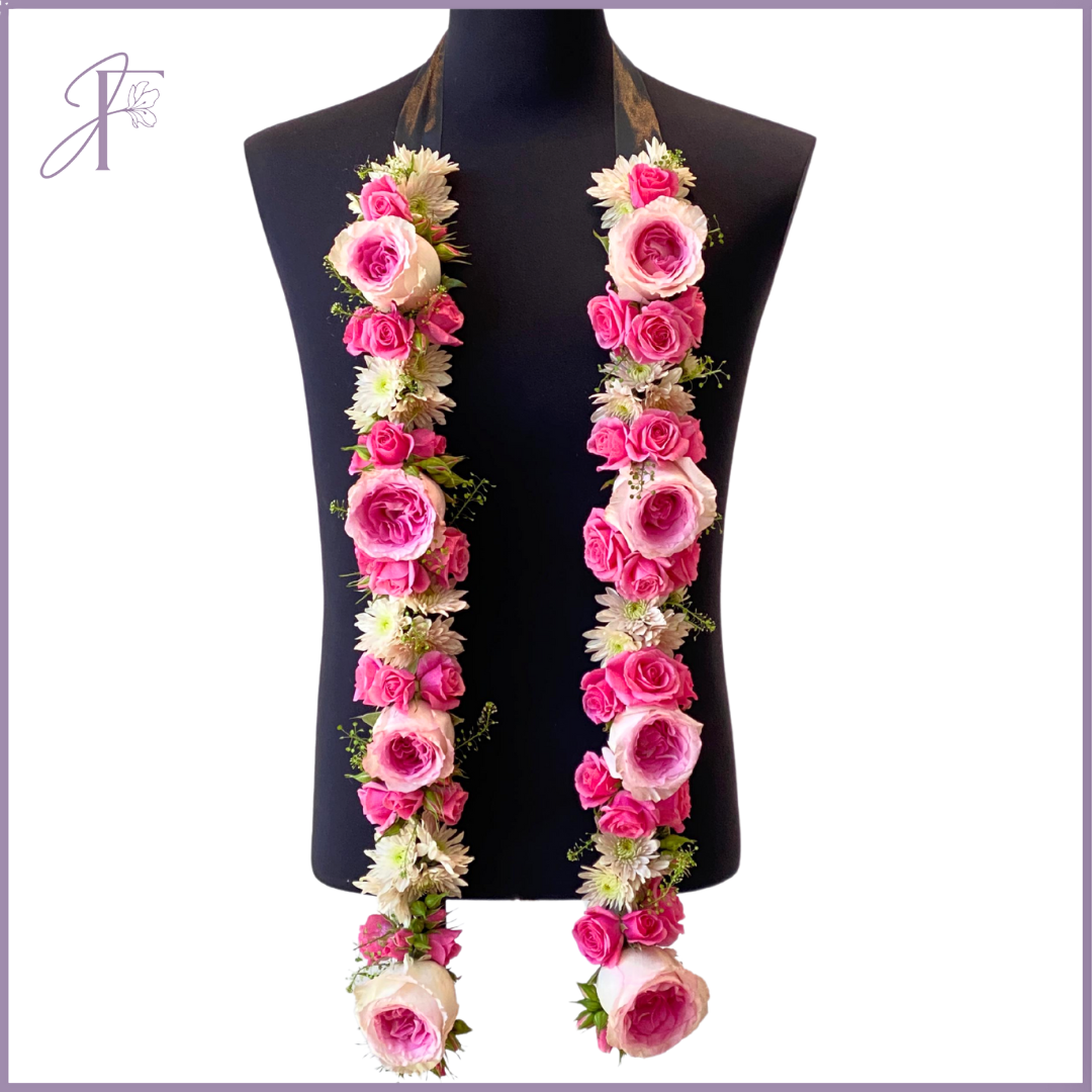 Bright Pink Graduation Floral Garland (75cm x 30cm)