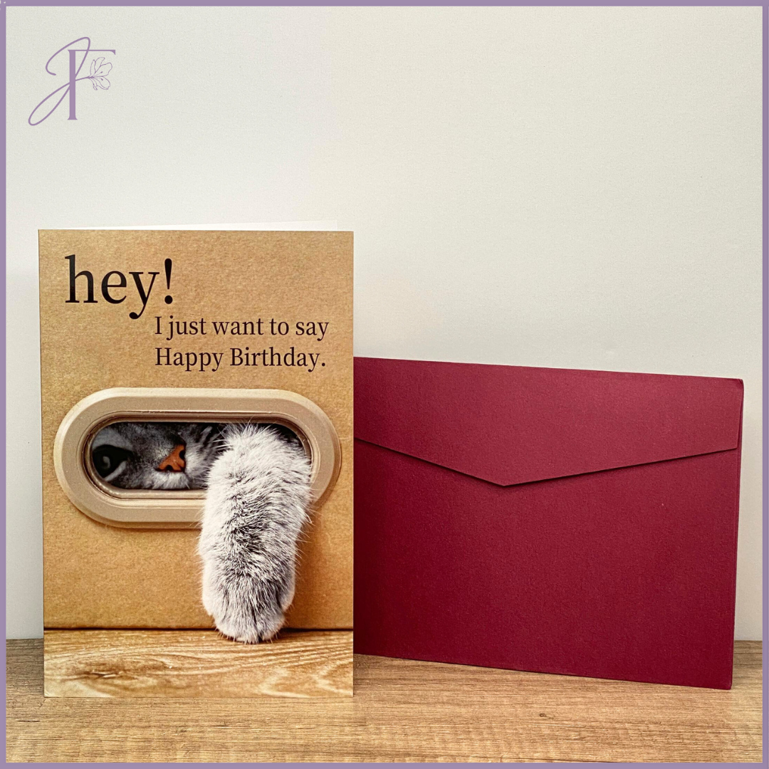 Cat Paw Birthday Card