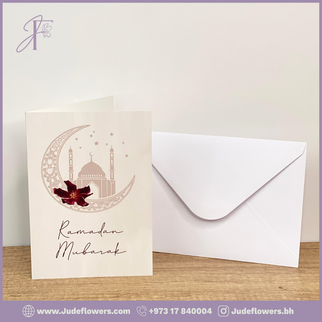Crescent Blessings – Ramadan Card (14.5cm x 10cm) – gift accessories, delivered in Bahrain