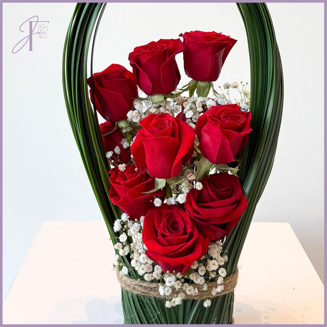 Crimson Heart Basket - A Gift for any Occassion