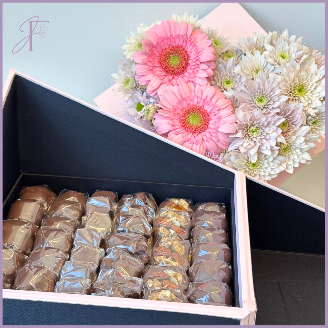 Deluxe Floral & Chocolate Heart Box