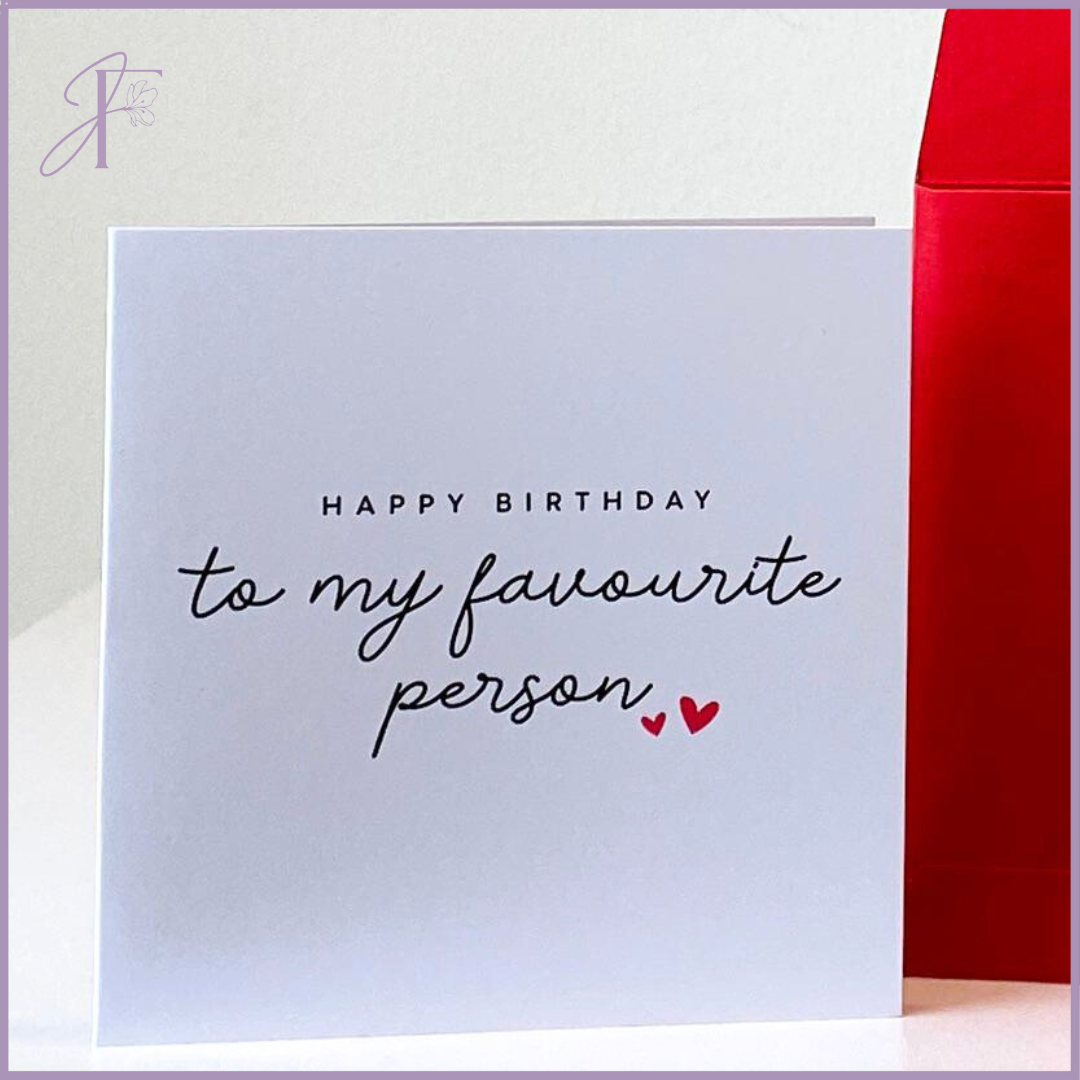 Elegant 'Favorite Person' Birthday Card