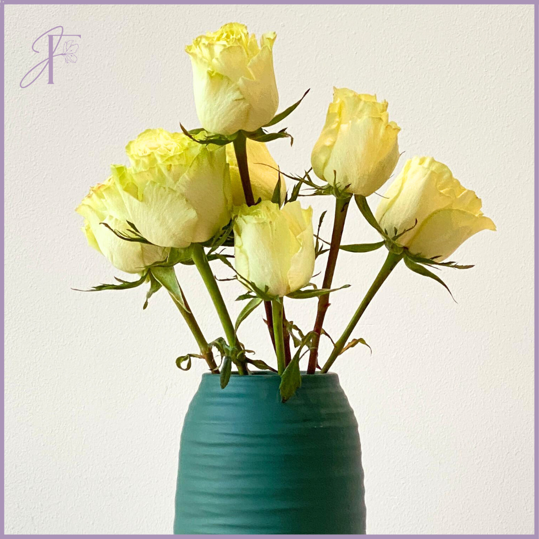 Fresh Greenish Rose Stems (Per Stem, Create Your Own Arrangement)