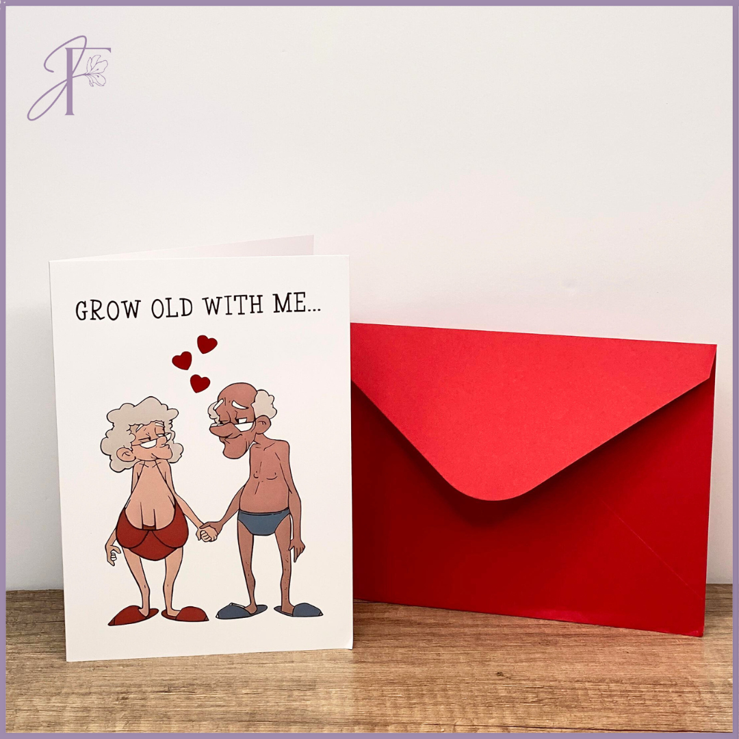 Grow Old With Me Card – 17cm x 12cm – gift accessories, delivered in Bahrain