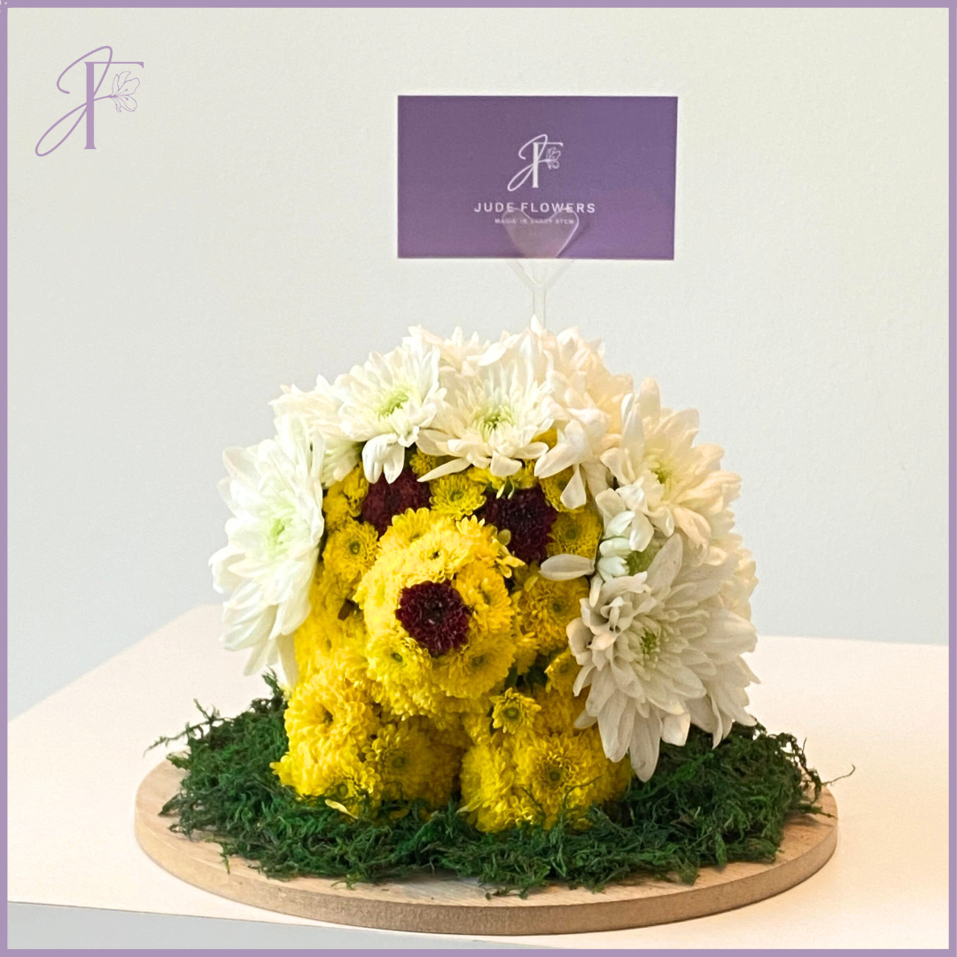 Jude's Floral Dog - Novelty Chrysanthemum Arrangement