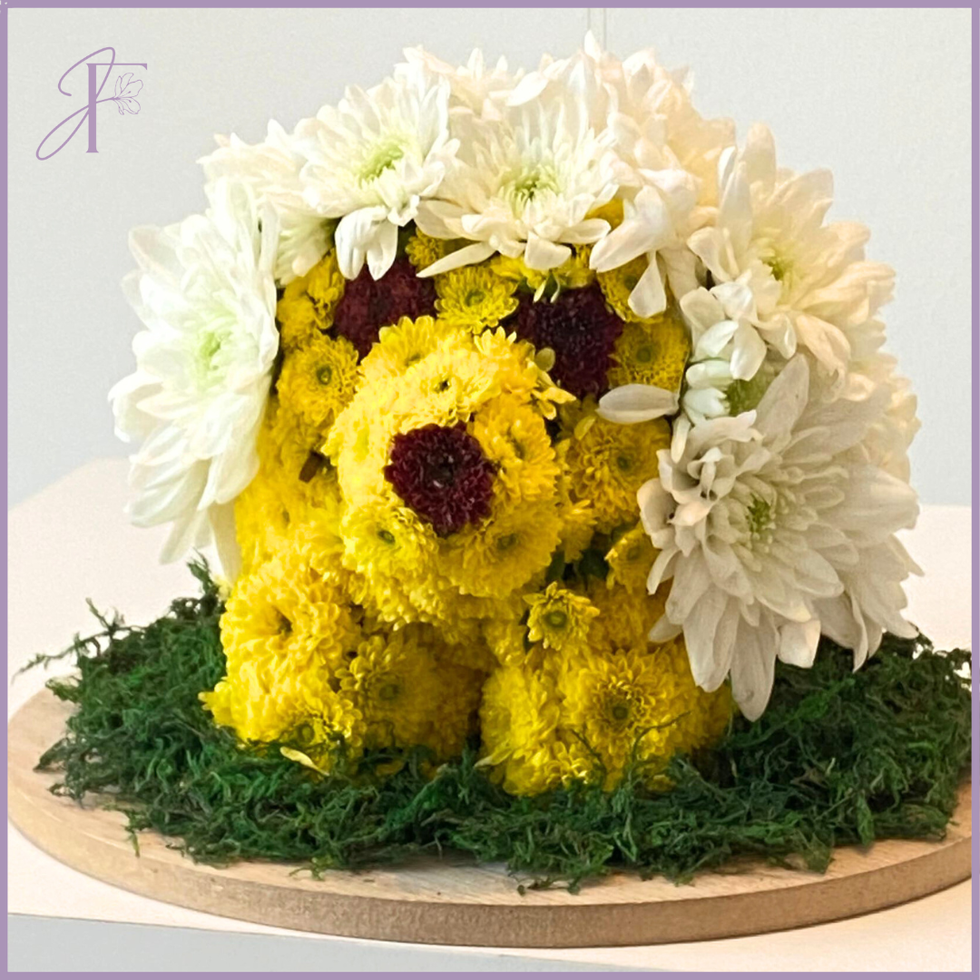 Jude's Floral Dog - Novelty Chrysanthemum Arrangement