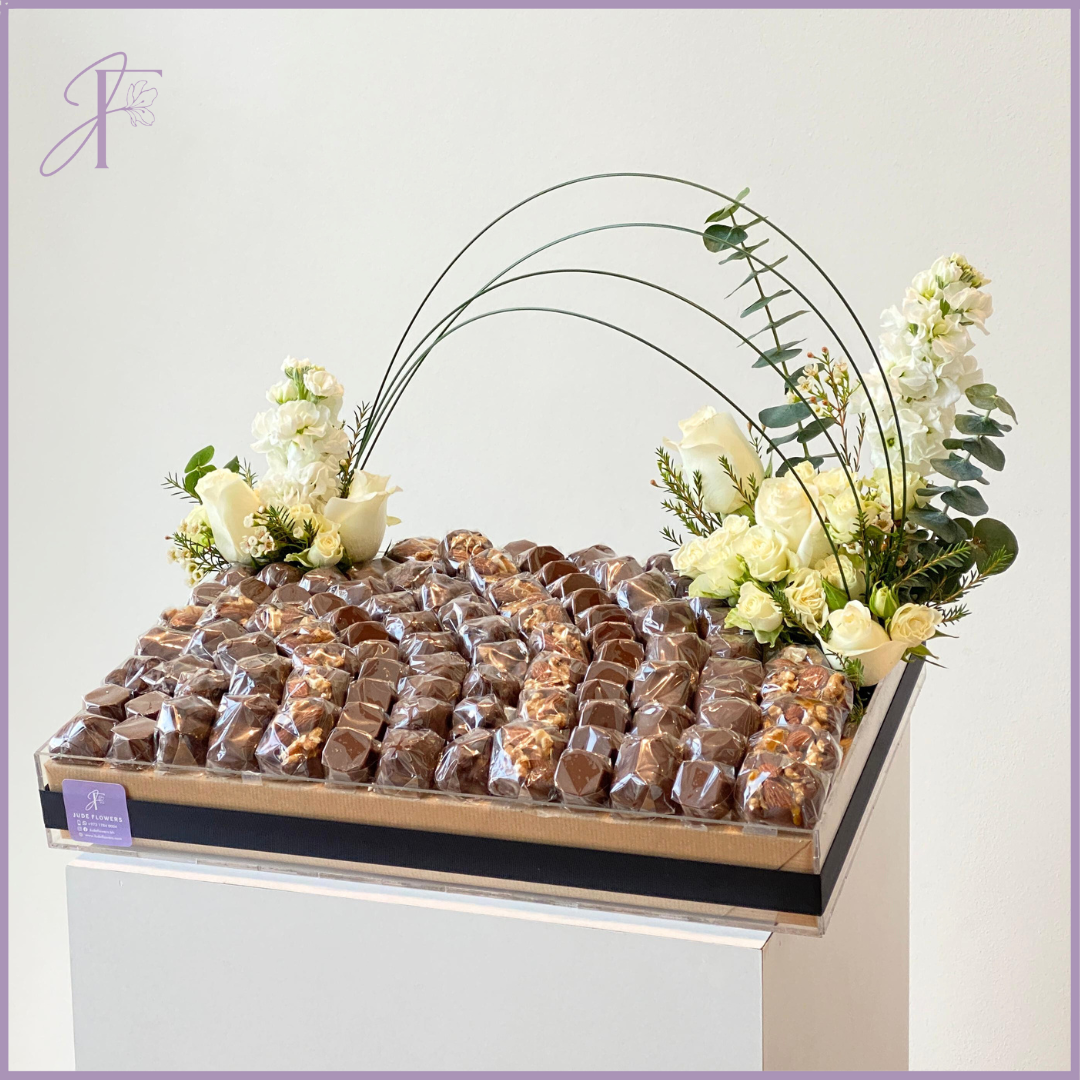 Jude's Grand Blooms & Chocolate Tray