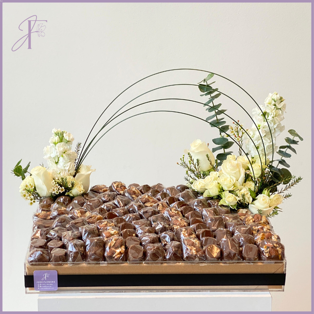 Jude's Grand Blooms & Chocolate Tray