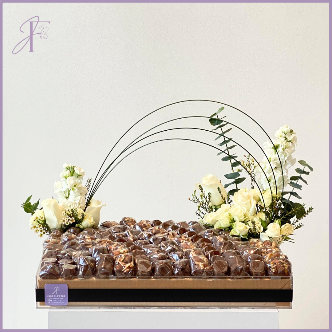 Jude's Grand Blooms & Chocolate Tray