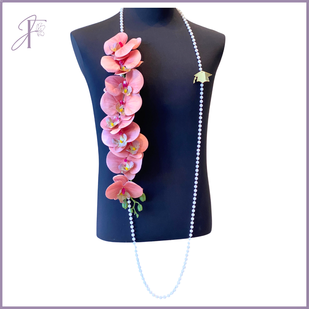 Orchid Pearl Lei – Graduation Necklace – flowers, delivered in Bahrain