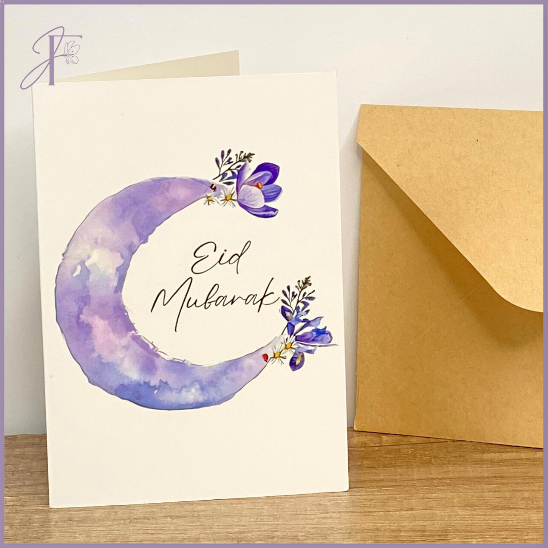 Purple Crescent – Eid Mubarak Card