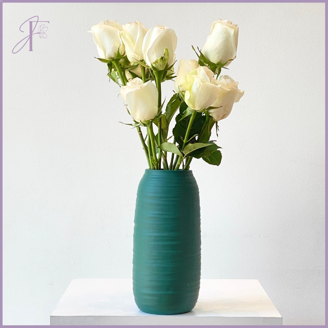 Pure White Rose Stem (Per Stem, Create Your Own Arrangement, Vase not Included )
