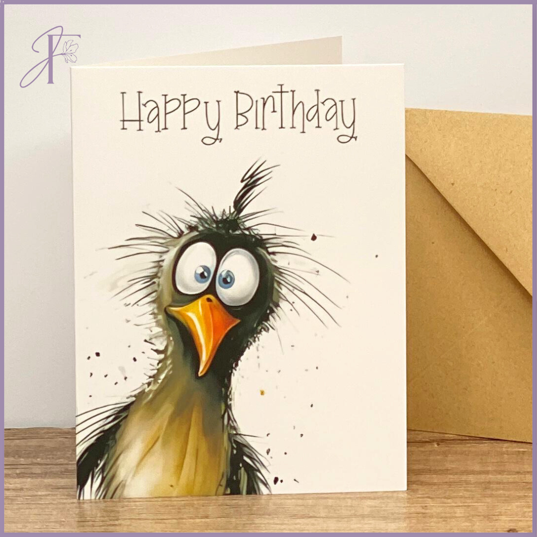 Silly Bird Birthday Card