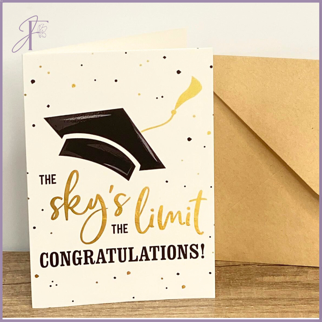 Sky's the Limit – Graduation Card (8.5cm x 12.5cm) – gift accessories, delivered in Bahrain