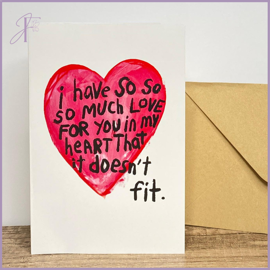 Greeting Card: So Much Love Card - Heartfelt Single Card with Envelope