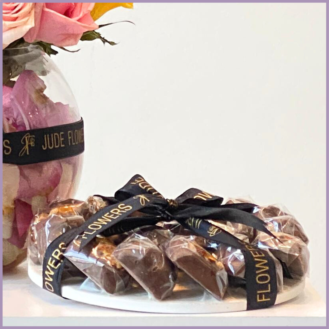 The Sweetest Bloom Collection - 25 Roses & Assorted Chocolates – chocolate, delivered in Bahrain