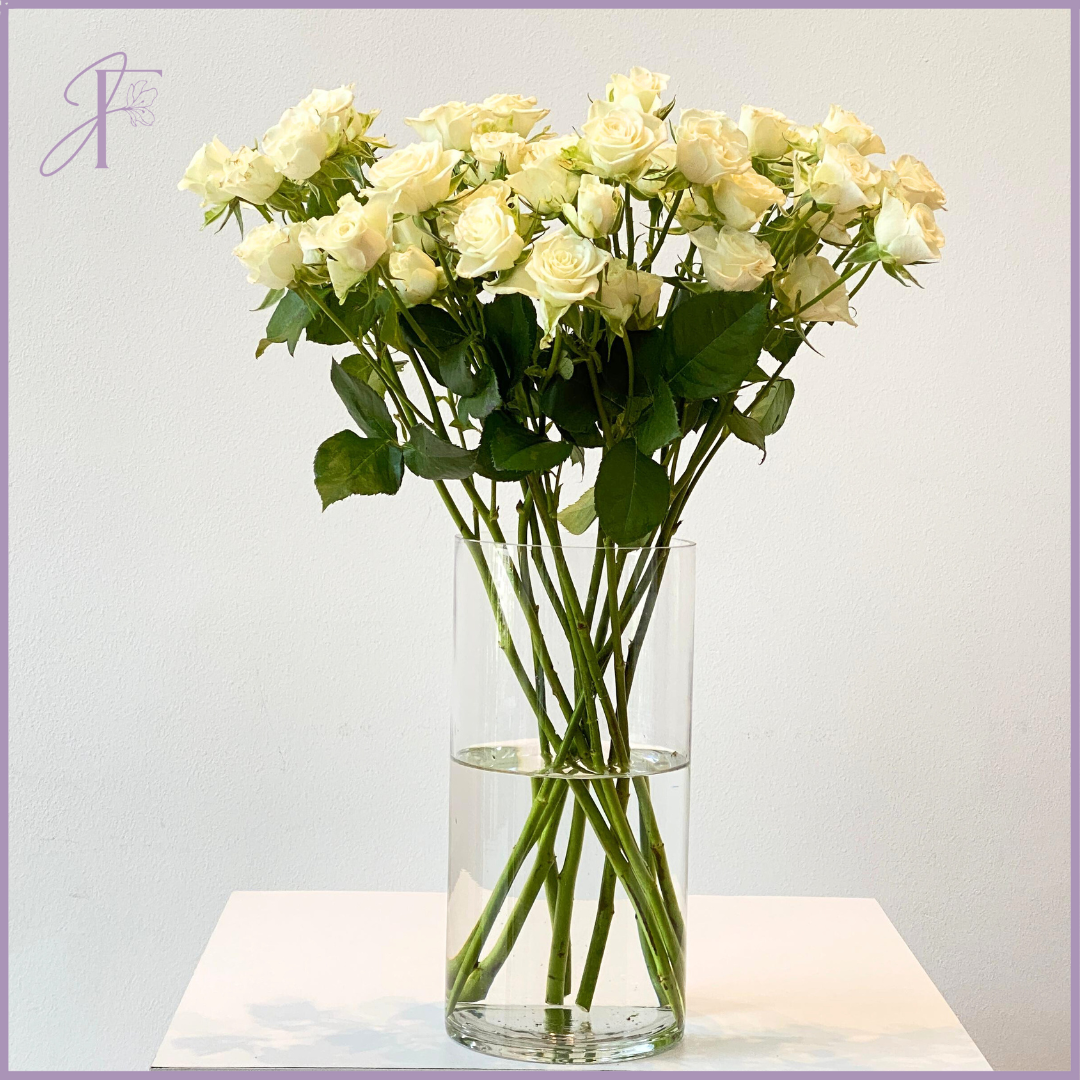 White Spray Rose Stem - 1 Stem - Create your Own Bouquet - Vase not included