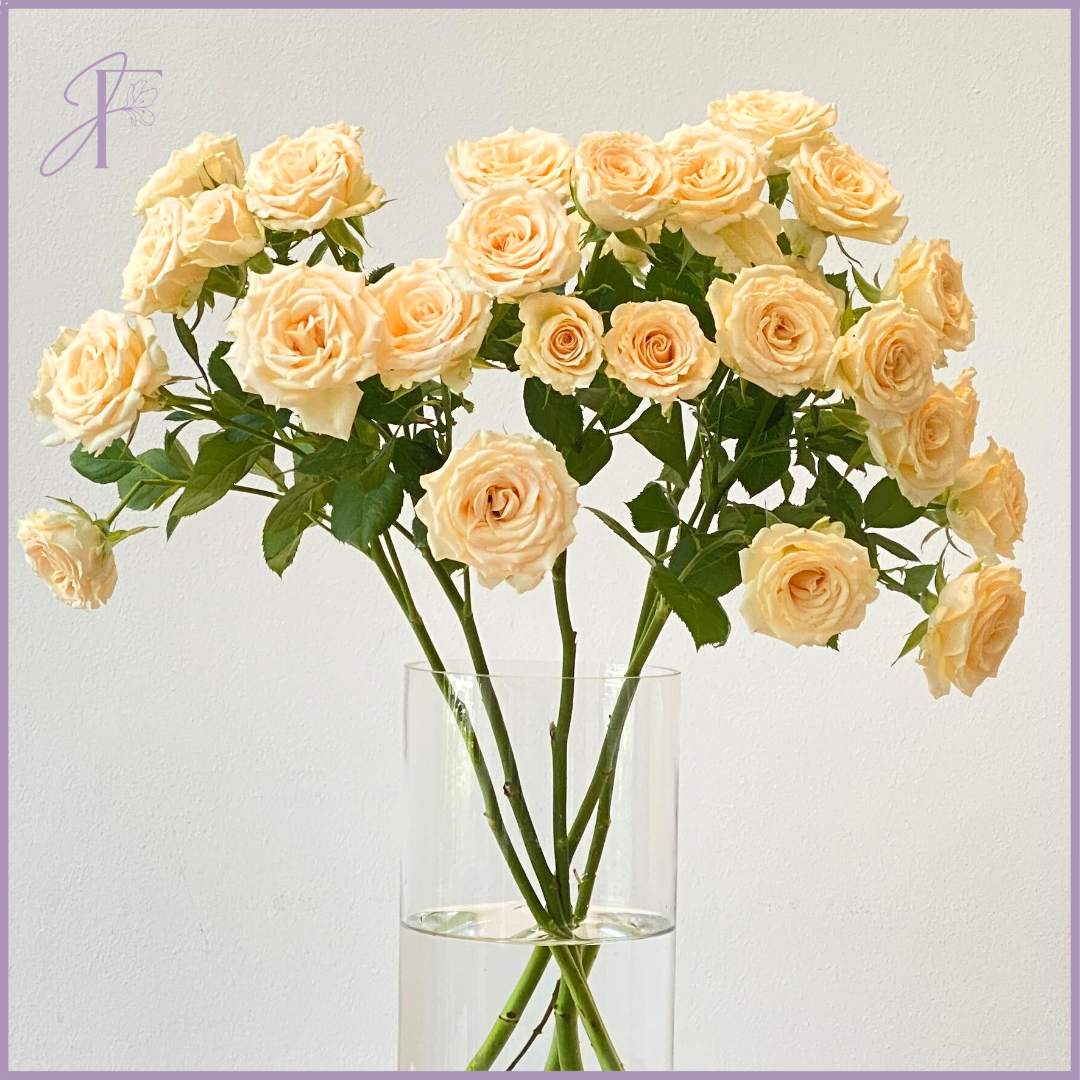 Yellowish Spray Rose Stem - 1 Stem - Create your own Bouquet