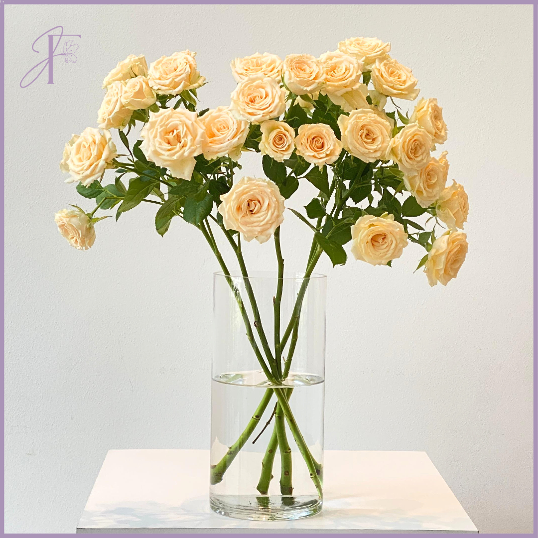 Yellowish Spray Rose Stem - 1 Stem - Create your own Bouquet