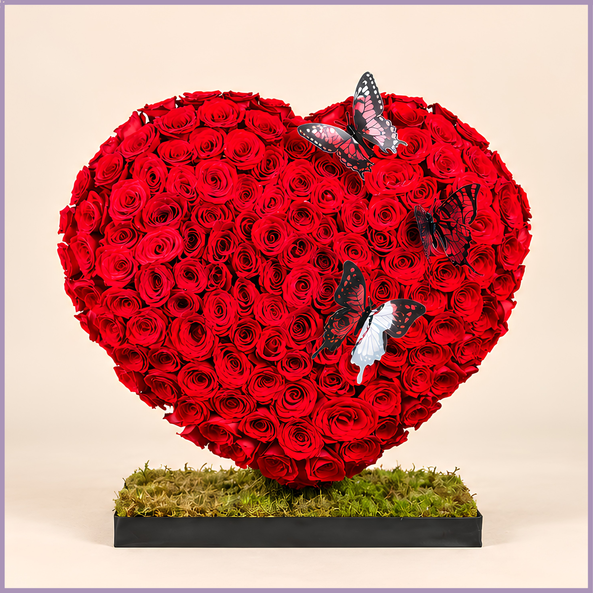 Heart’s Embrace – 200-Rose Heart Arrangement