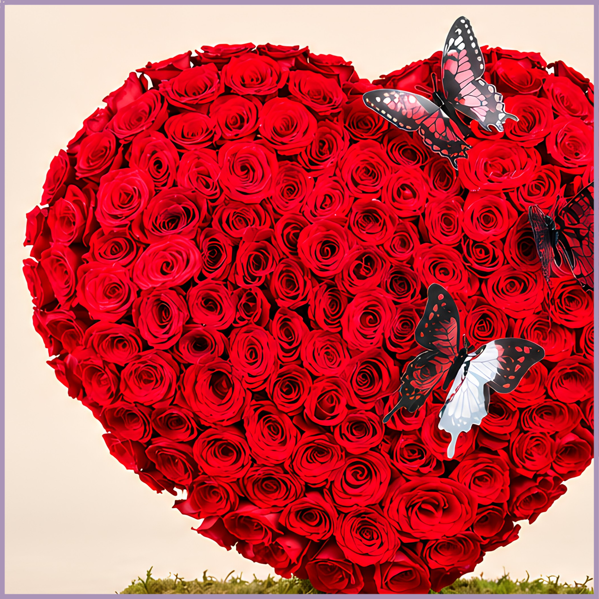 Heart’s Embrace – 200-Rose Heart Arrangement
