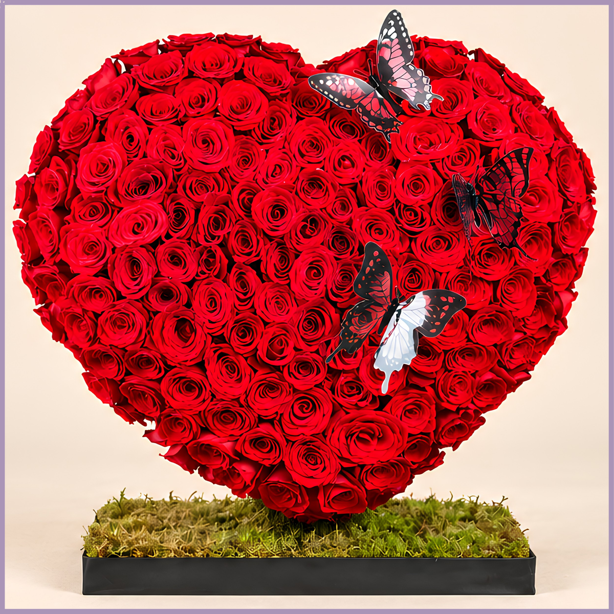 Heart’s Embrace – 200-Rose Heart Arrangement